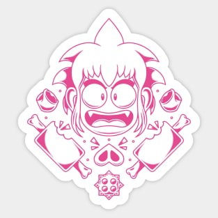 Pink Hair Child Sticker